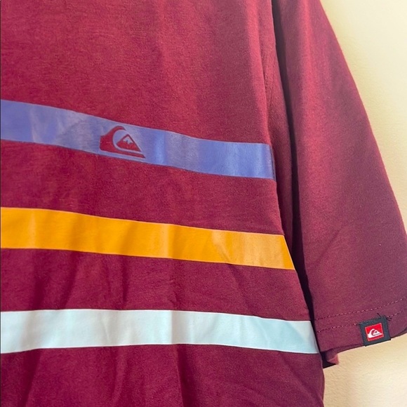 Quiksilver Red and Purple Short Sleeve Tee - Picture 4 of 5